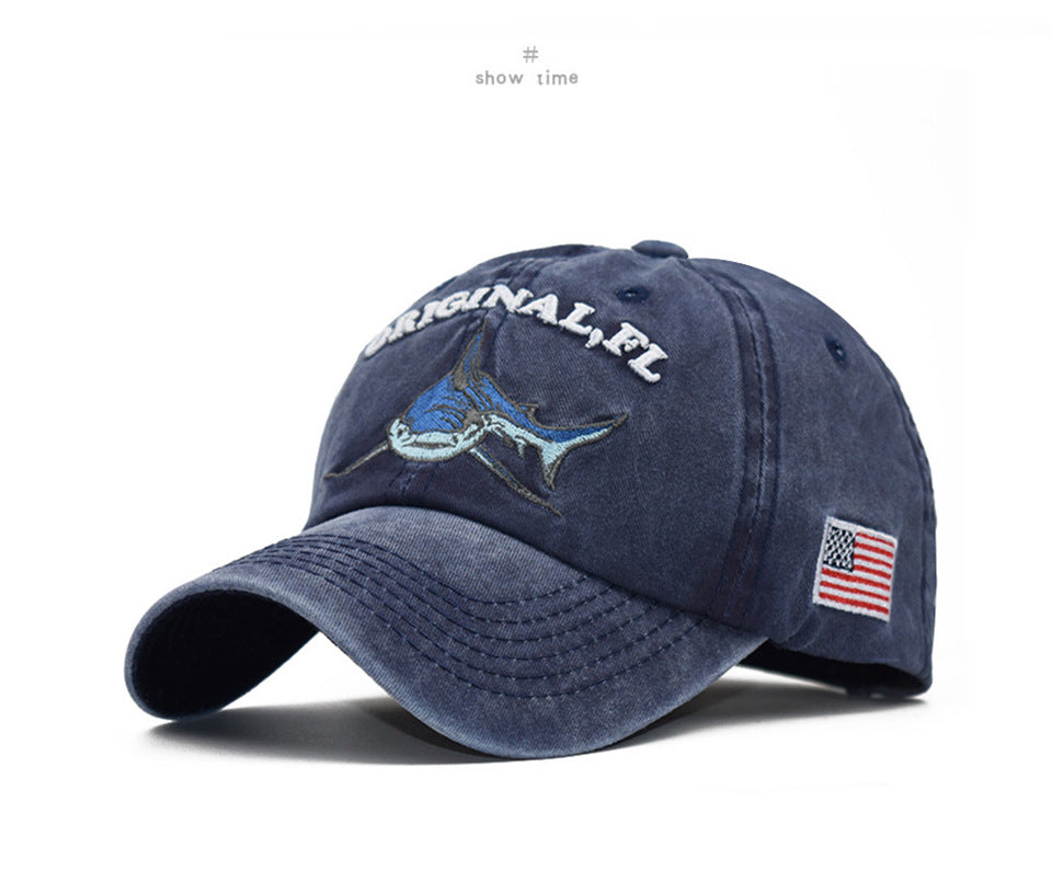 Shark Motif Summer Baseball Cap