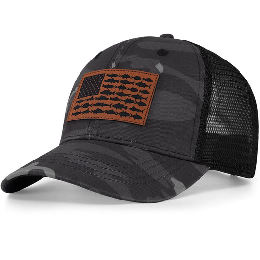 Patriot Fish Flag Snapback - Outdoor Fishing Cap